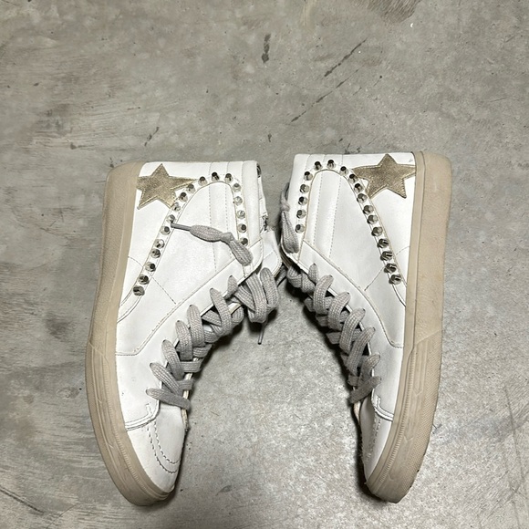 Riri Sneaker shu shop - Silver Distressed zips on side of shoe /Size 9 /Box 4-21 - Picture 7 of 9